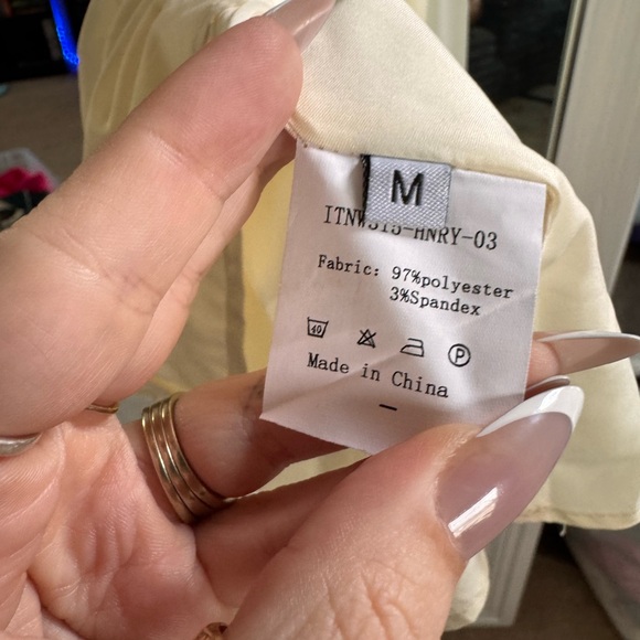 Cream Lace Trim Overall Dress - Picture 7 of 8